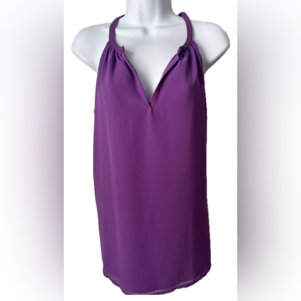 Calvin Klein Purple Halter Tank Top Sleeveless L